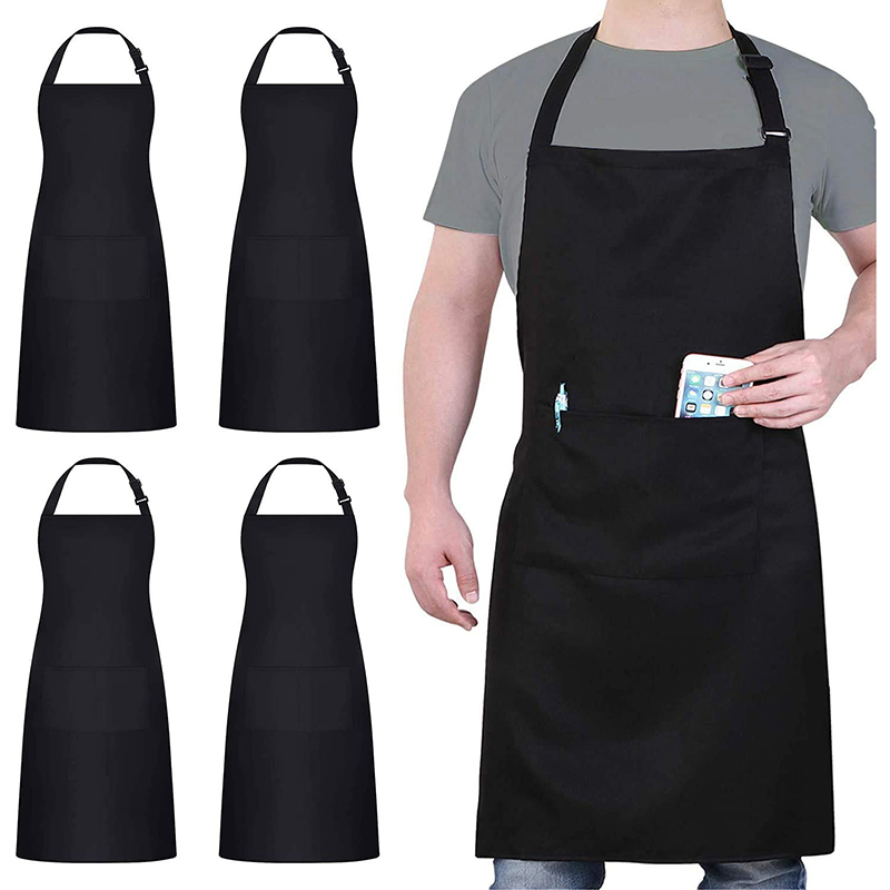 Cooking Aprons Blanks professional Waiters Kitchen 100% Cotton with Pocket Logo for Men Aprons Custom