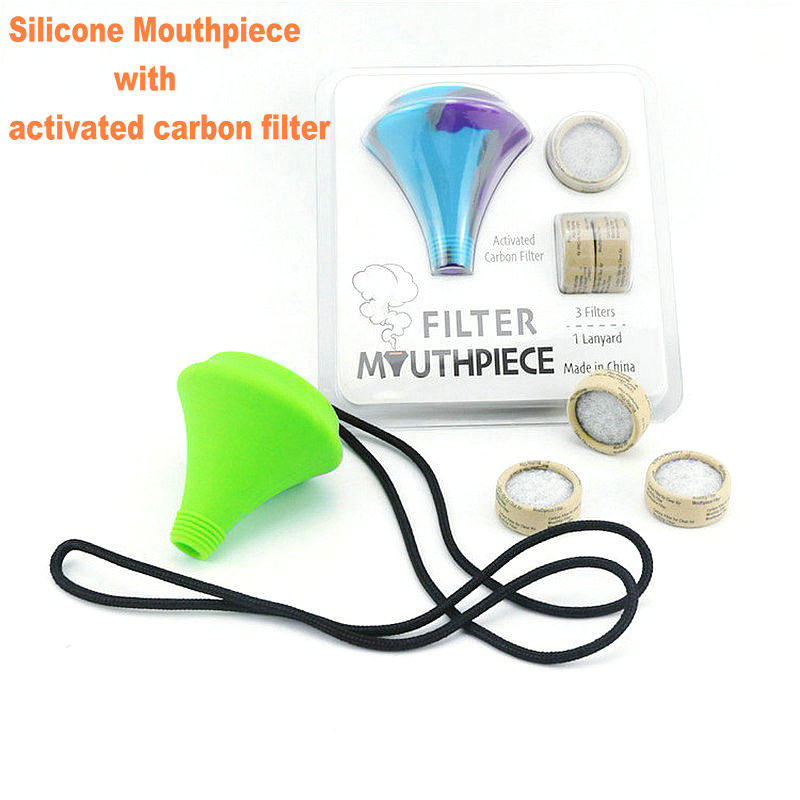 Silicone Mouthpiece with Activated Carbon Filter