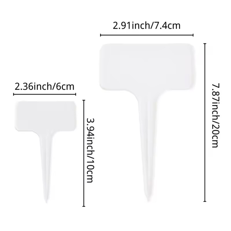 Weatherproof Plastic Garden Tags Reusable Plant Markers for Easy Plant Identification