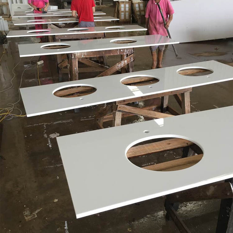 Artificial White Marble Nano Crystal Glass Stone Countertops and Vanity Top