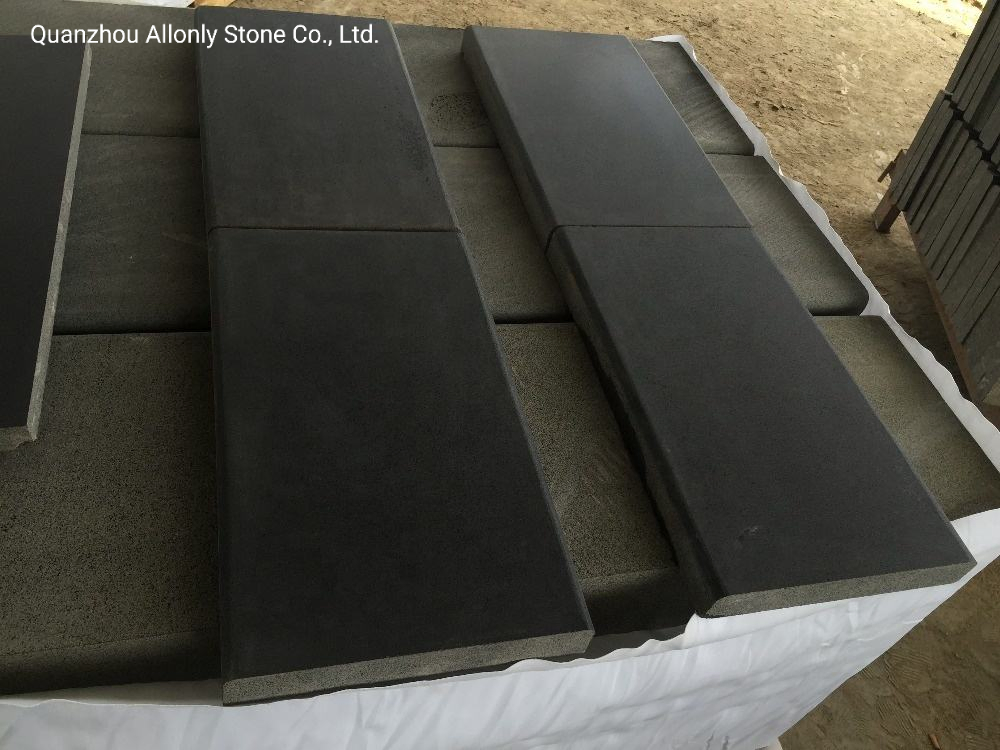 Antique Surface Hainan Andesite Grey/ Black Basalt Stone for Wall Cladding and Floor Tile