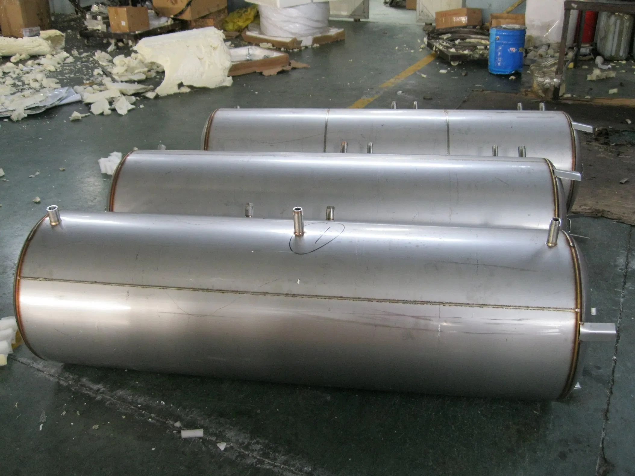 Separate High Pressure Commercial Flat Plate Panel Solar Water Heater System Hybrid with Gas Boiler