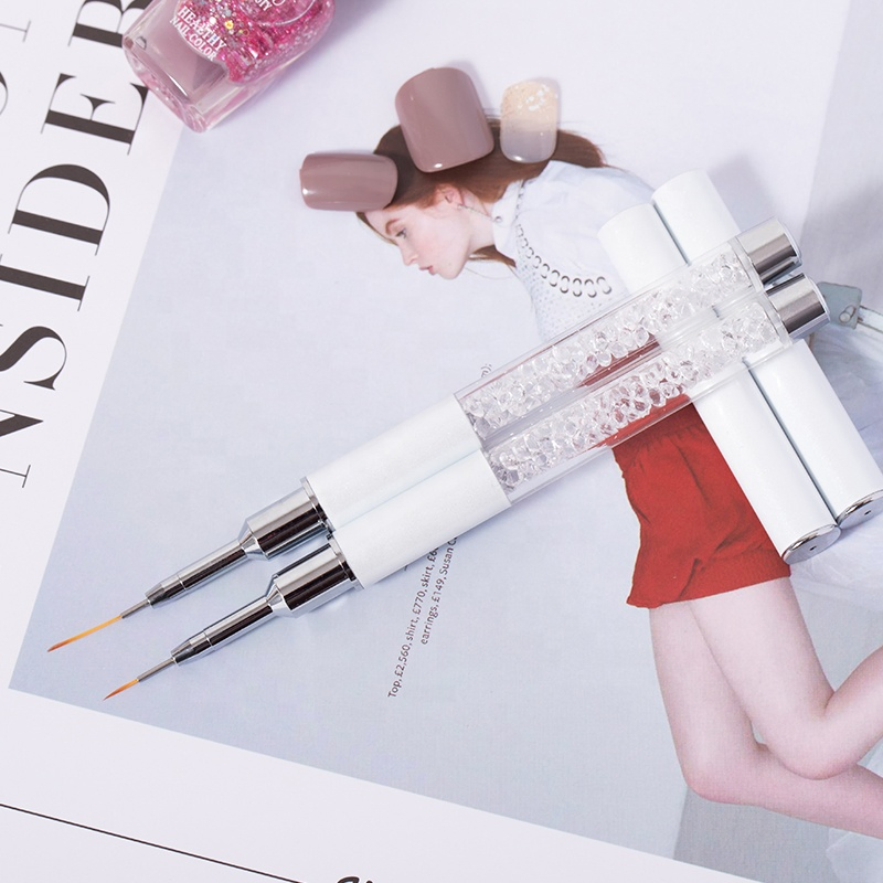 Double Ended 3D Long Short Liner Ombre Pen Nail Art Liner Brush Set