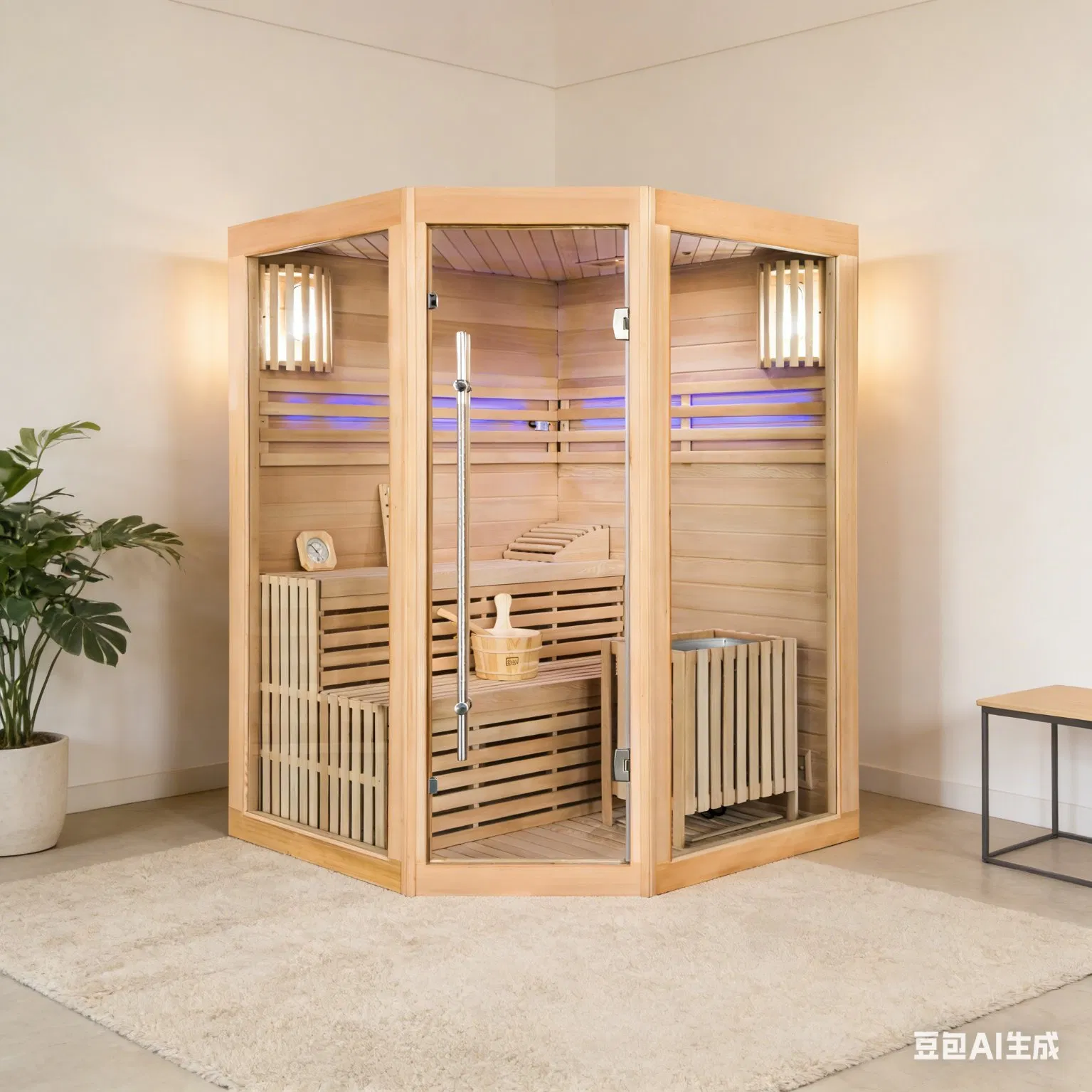 Деревянная инфракрасная сауна для 2 человек