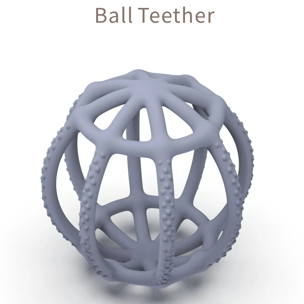 Soft Silicone Manhattan Ball Toy for Happy Baby Teething