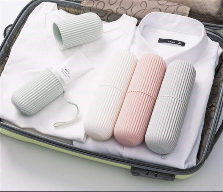 Portable Plastic Toothbrush Toothpaste Cup Case Box Holder Container for Travel