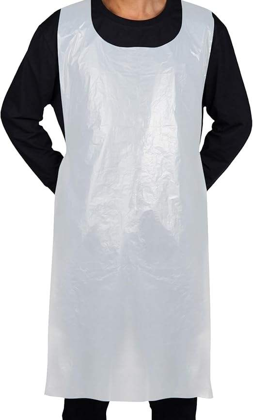 Custom Plastic Transparent Disposable PE Waterproof Apron for Cleaning Food Healthcare