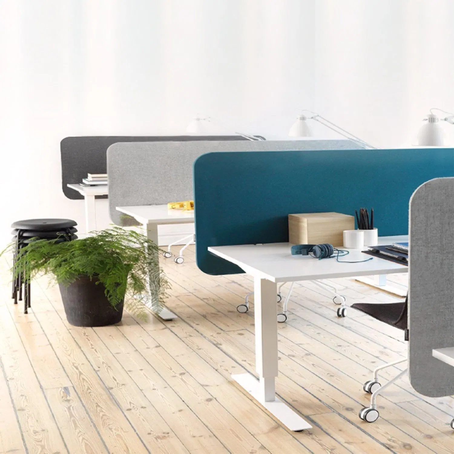 Acoustic Screens External Sound Absorption Sound Insulation Sound Attenuation Polyester Fiber Acoustic Panels Desktop Dividers