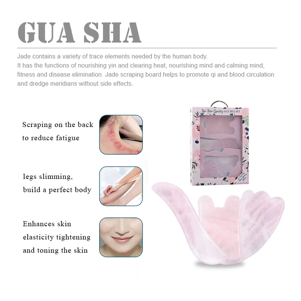 Natural Jade Guasha Plate Facial Massage Tool