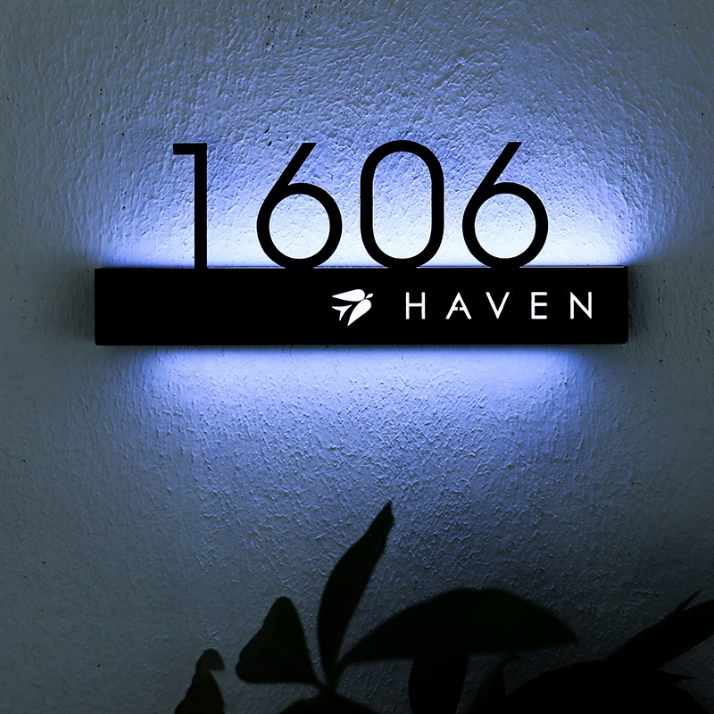 Door Plates Custom Hotel Door Number Light Apartment House Number Signage Door Sign Plate Room Number for Hotel Doorplates