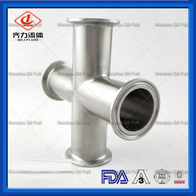 Stainless Steel Pipe Fittings Sanitary Tee Welding Cross
