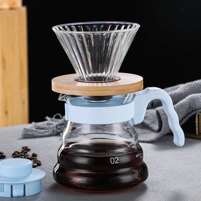 V60 Coffee Tea Server Glass Pour Over Pot