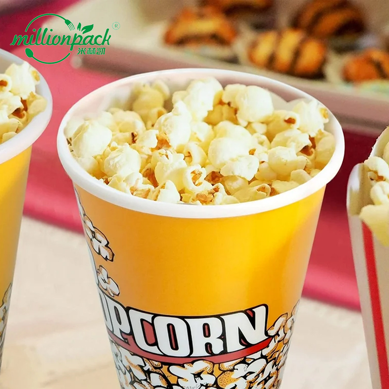 Бумажный стакан для попкорна, компостируемый