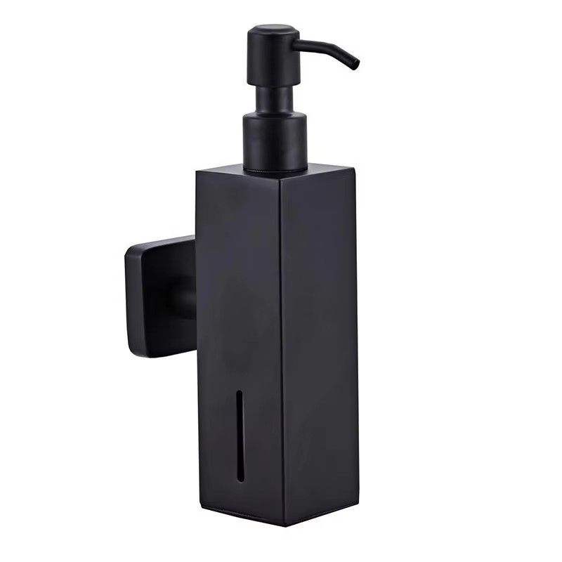 Stainless Steel Double Soap Dispenser 280ml Wall-Mounted Hand Soap Dispenser for Bathroom