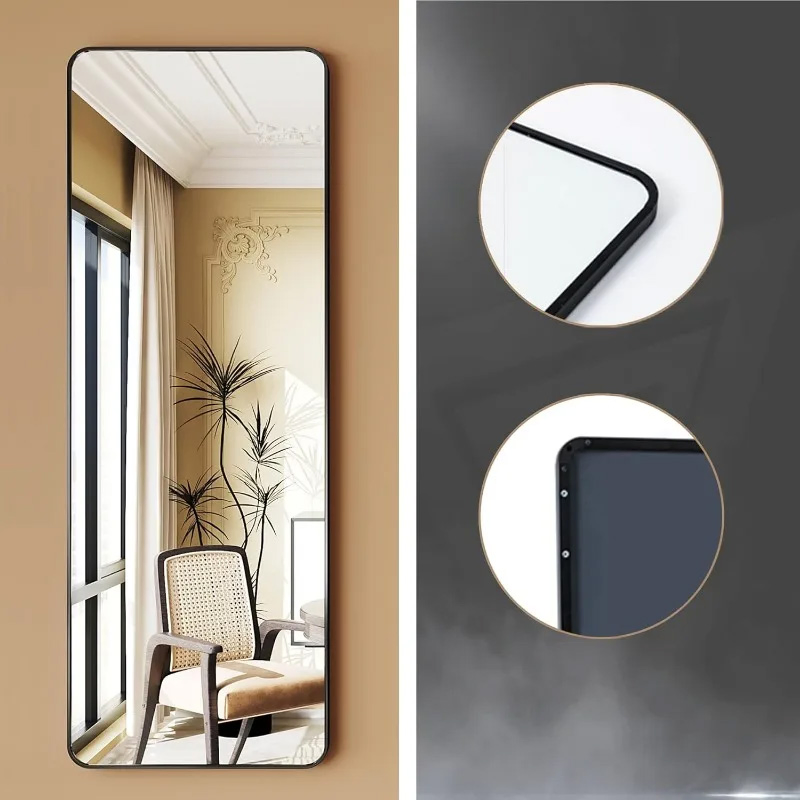 Over The Door Mirror Full Length Mirror Door Hanging, 50X130cm Door Mirror Full Length, Wall Full Length Wall Mounted