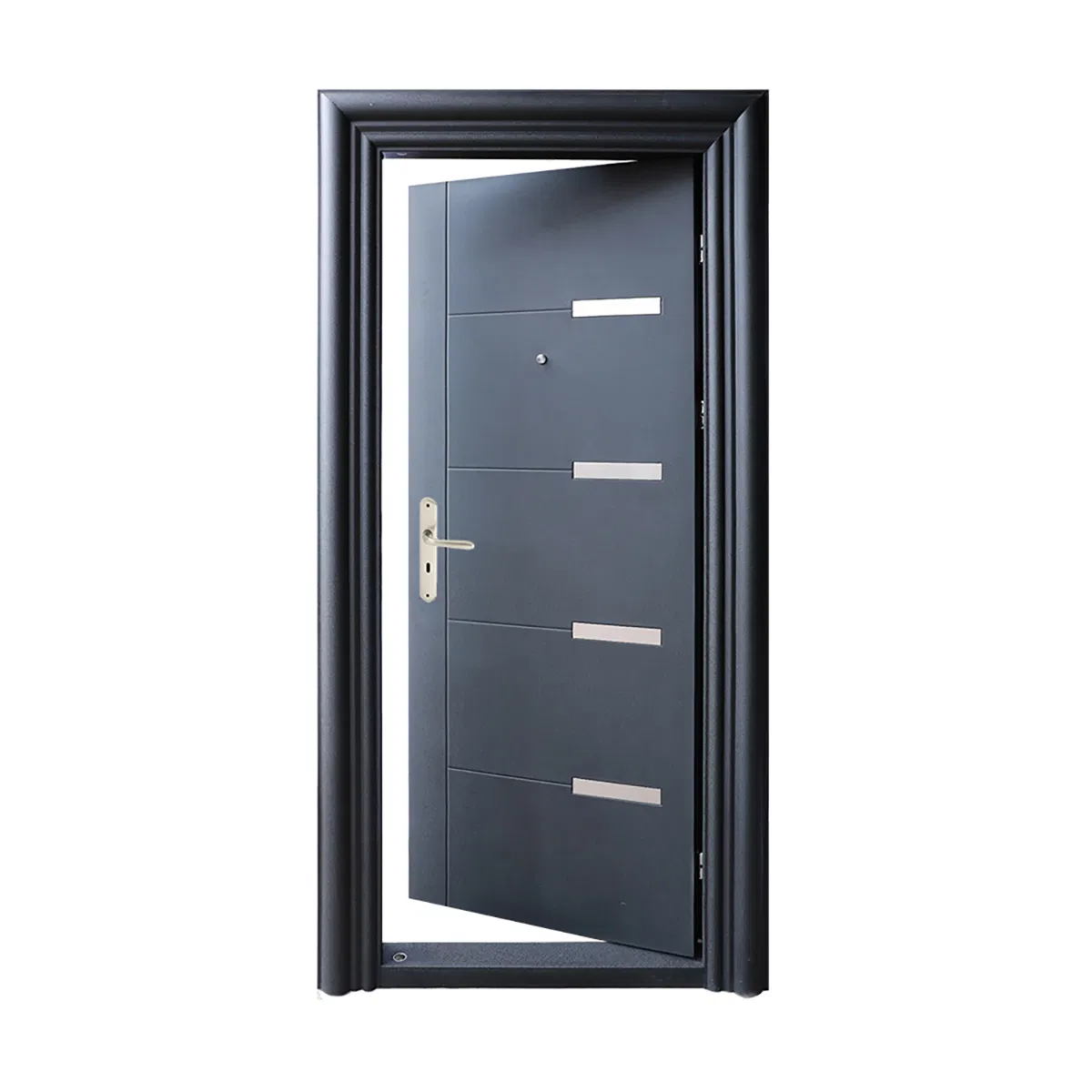 Modern Security Stainless Steel Iron Single/Mother-Son/Double Door Factory Customized Satety Entrance Main Metal Door