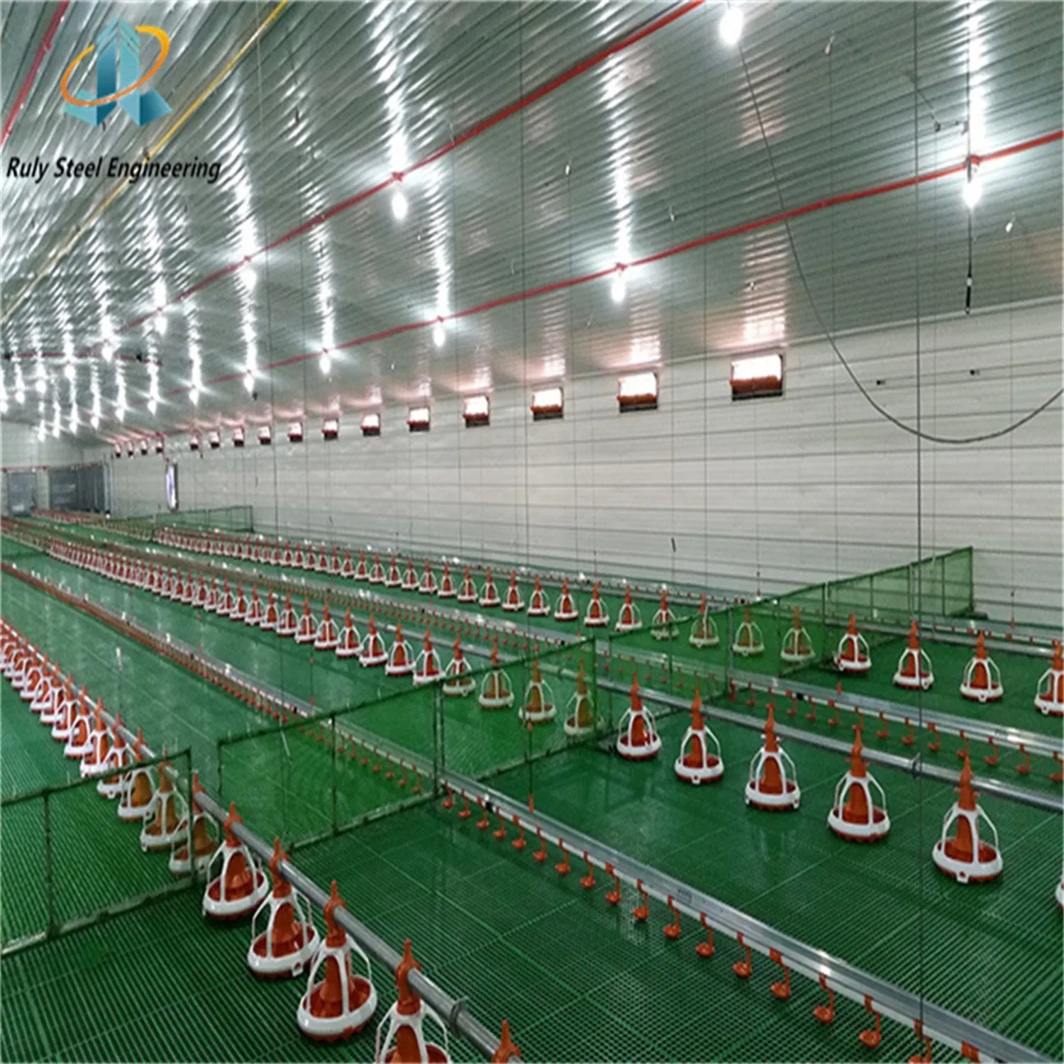 Anti-Corrosion Thermal/Heat Insulation Painted Galvanizied Treatment Prefab/Prefabricated Steel Structure Broiler House Poultry House
