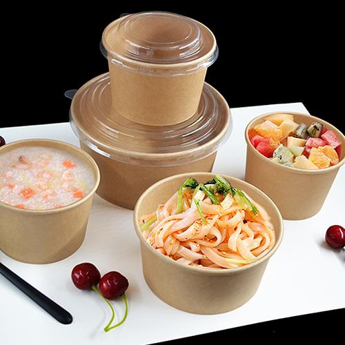 1000ml Takeaway Bowl Shock Debut! Kraft Paper Material, Hot Staple Food Salad Bowl Waiting for You to Choose