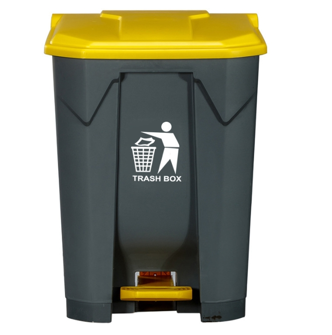 Пластиковый педальный мусорный бак 50 литров