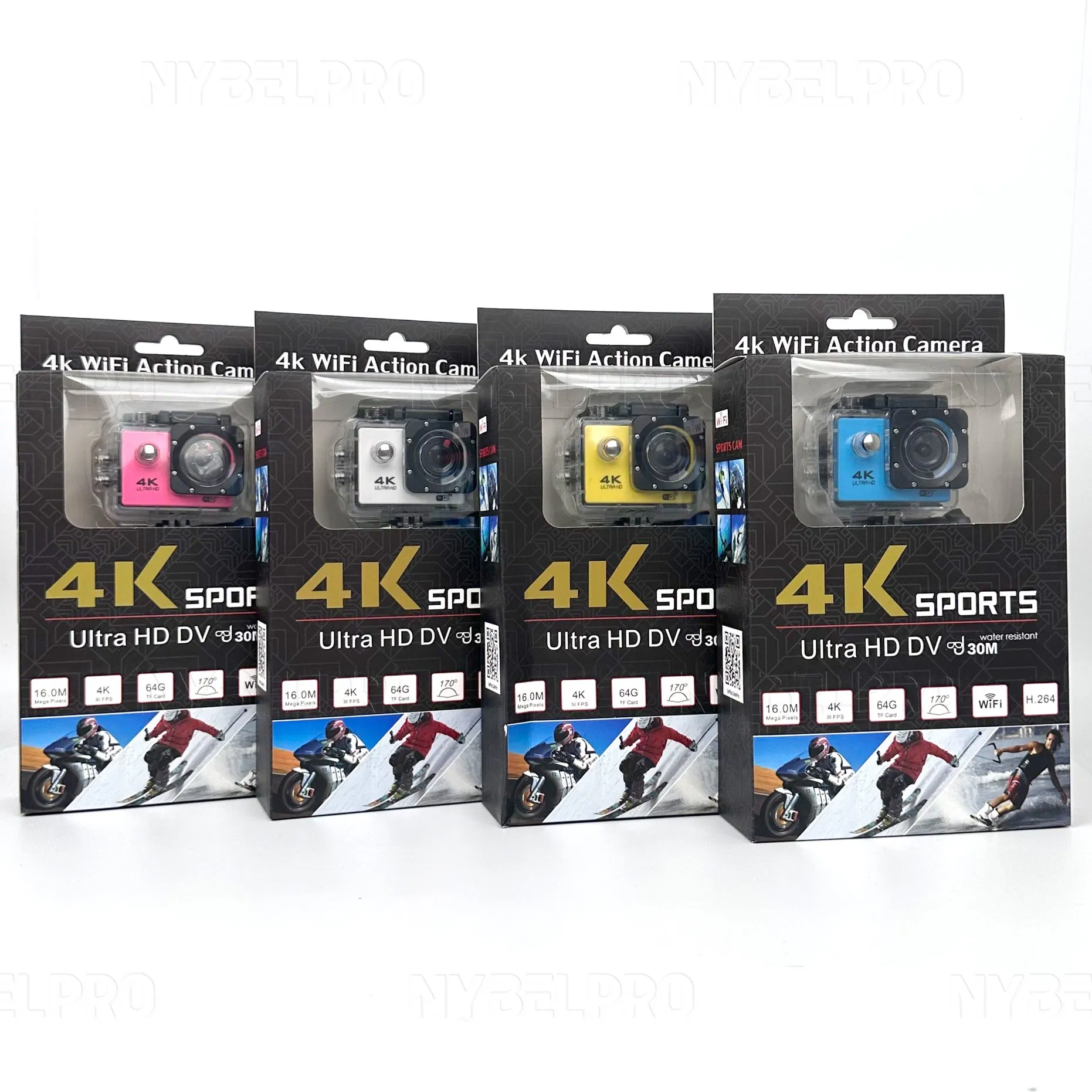 Экшн-камера 4K 20MP водонепроницаемая с Wi-Fi