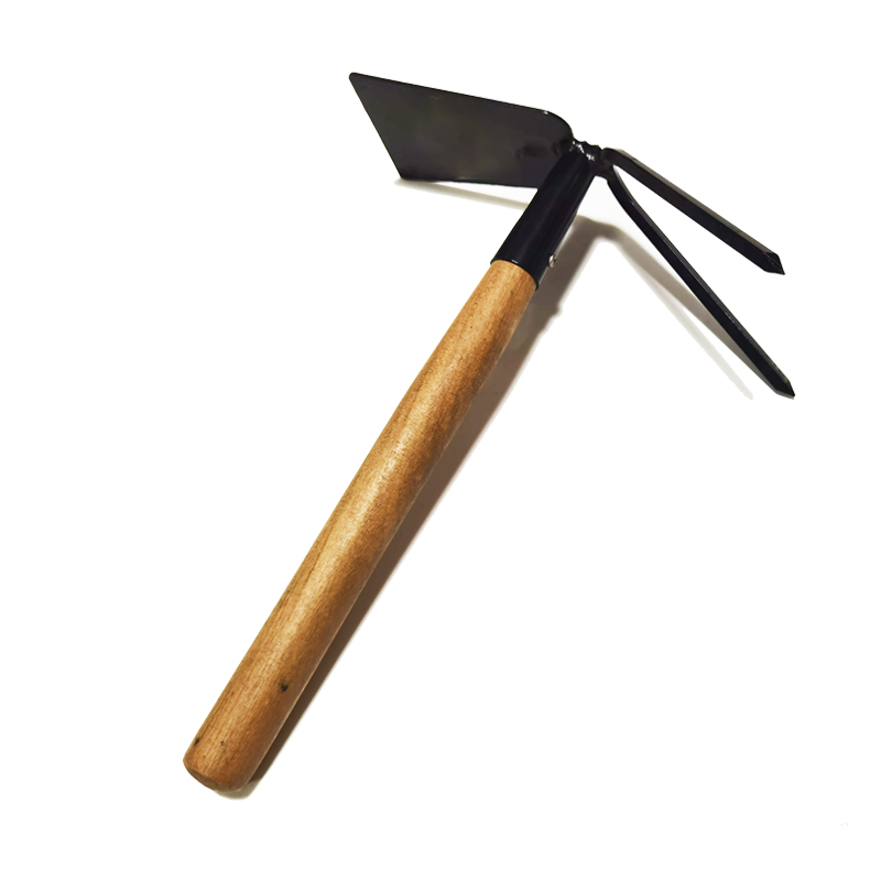 Garden Fork & Hoe W/Wood Handle
