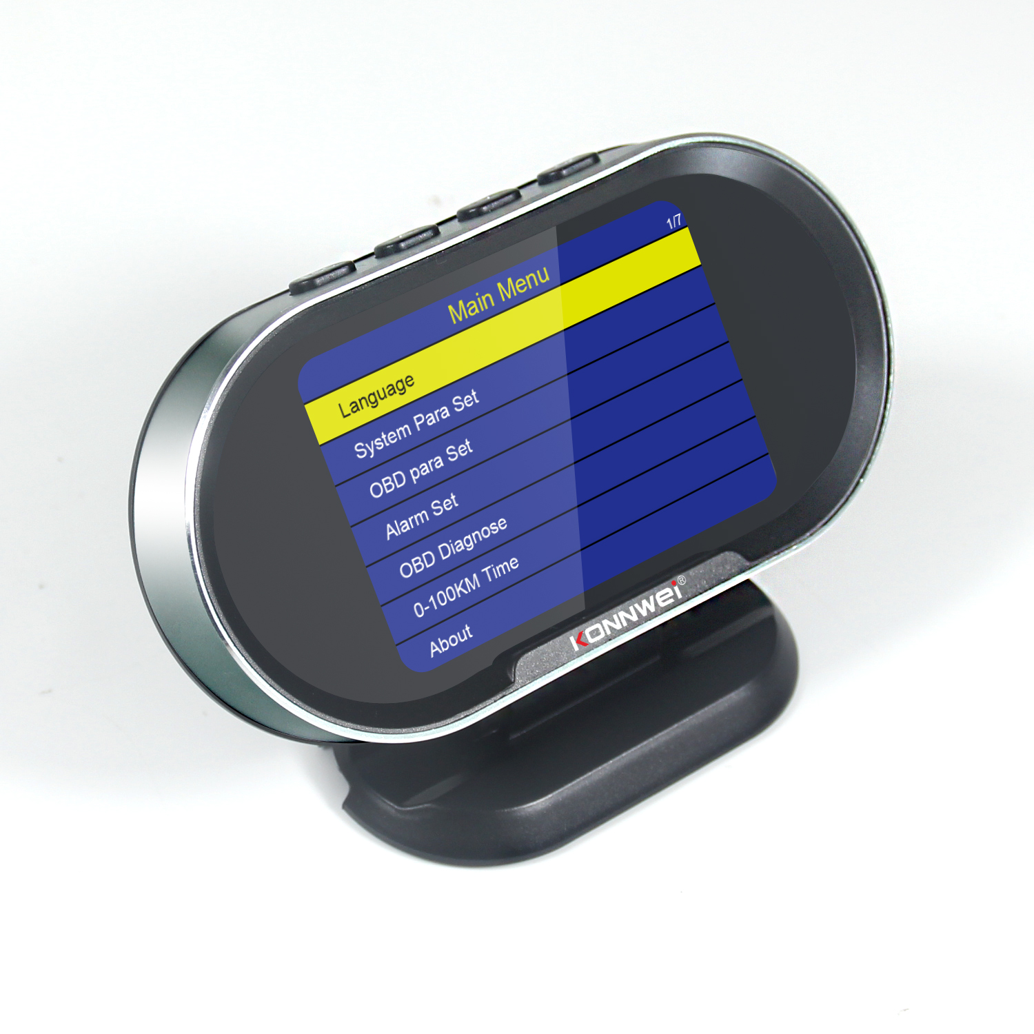 HUD дисплей OBD с датчиком температуры Konnwei KW206