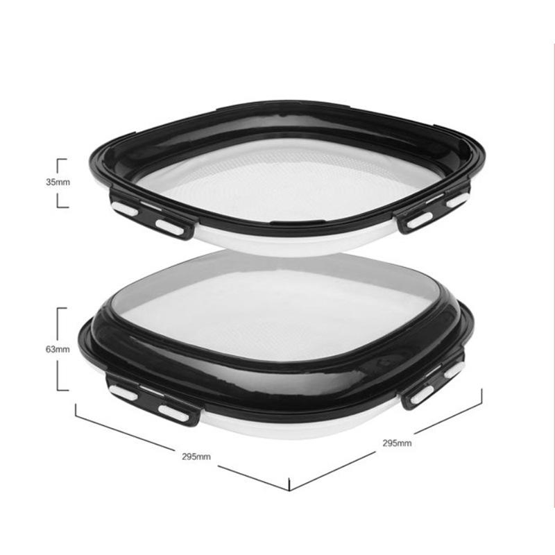 Vacuum Seal Square Food Preservation Tray Storage Containers