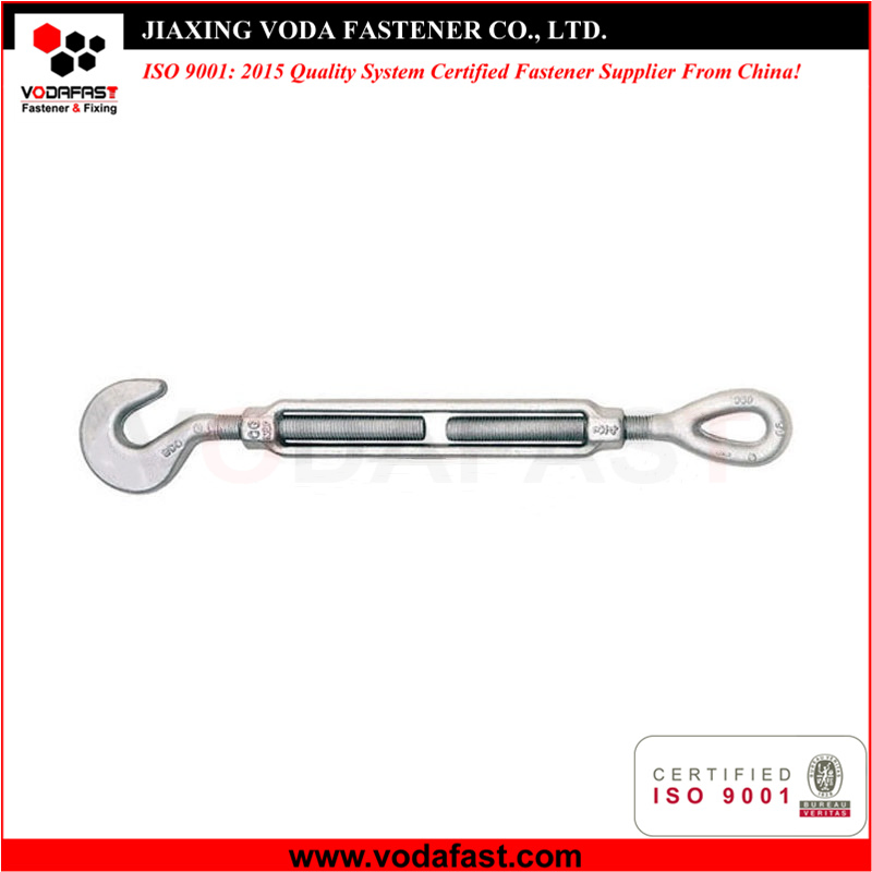 Turnbuckle with Eye Hook Jaw Stainless Steel Wire Rope DIN 1480