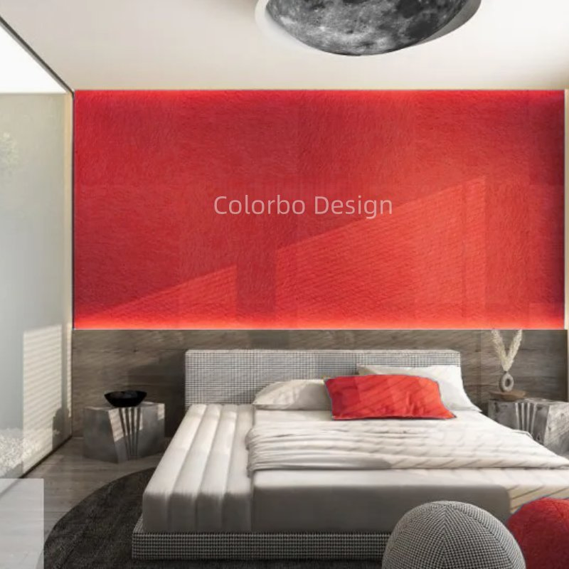 High Quality CBB08 Red Sound Absorption Materials Wholesale PET 12mm Panel