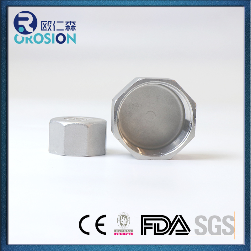 Stainless Steel Female Connector Plumb End Hex Cap Pipe Fitting