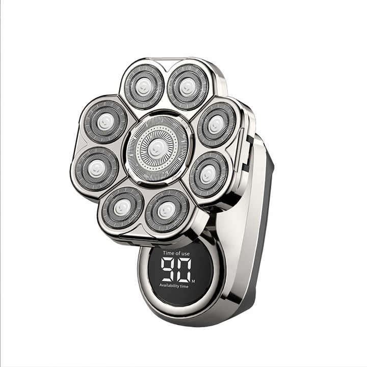 Men's Eight-Blade Multi-Functional Electric Shaver with Wet and Dry Waterproof Bald Hair Clipper