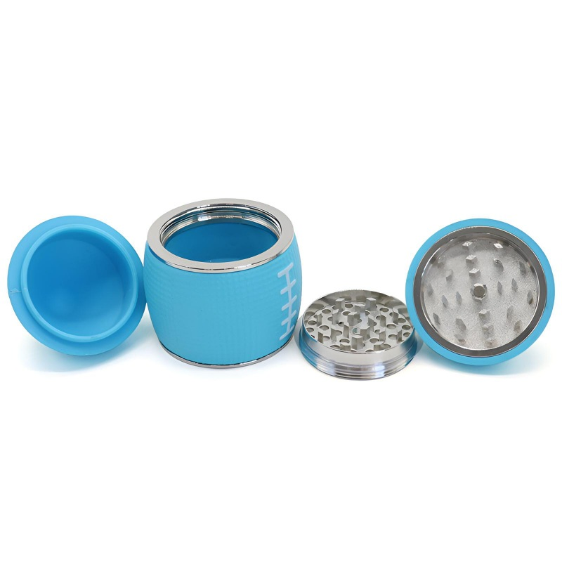 Factory Wholesale Multi Colors Tobacco Herb Shisha Hookah 3 Parts Zinc Glass Smoking Accessories Grinder