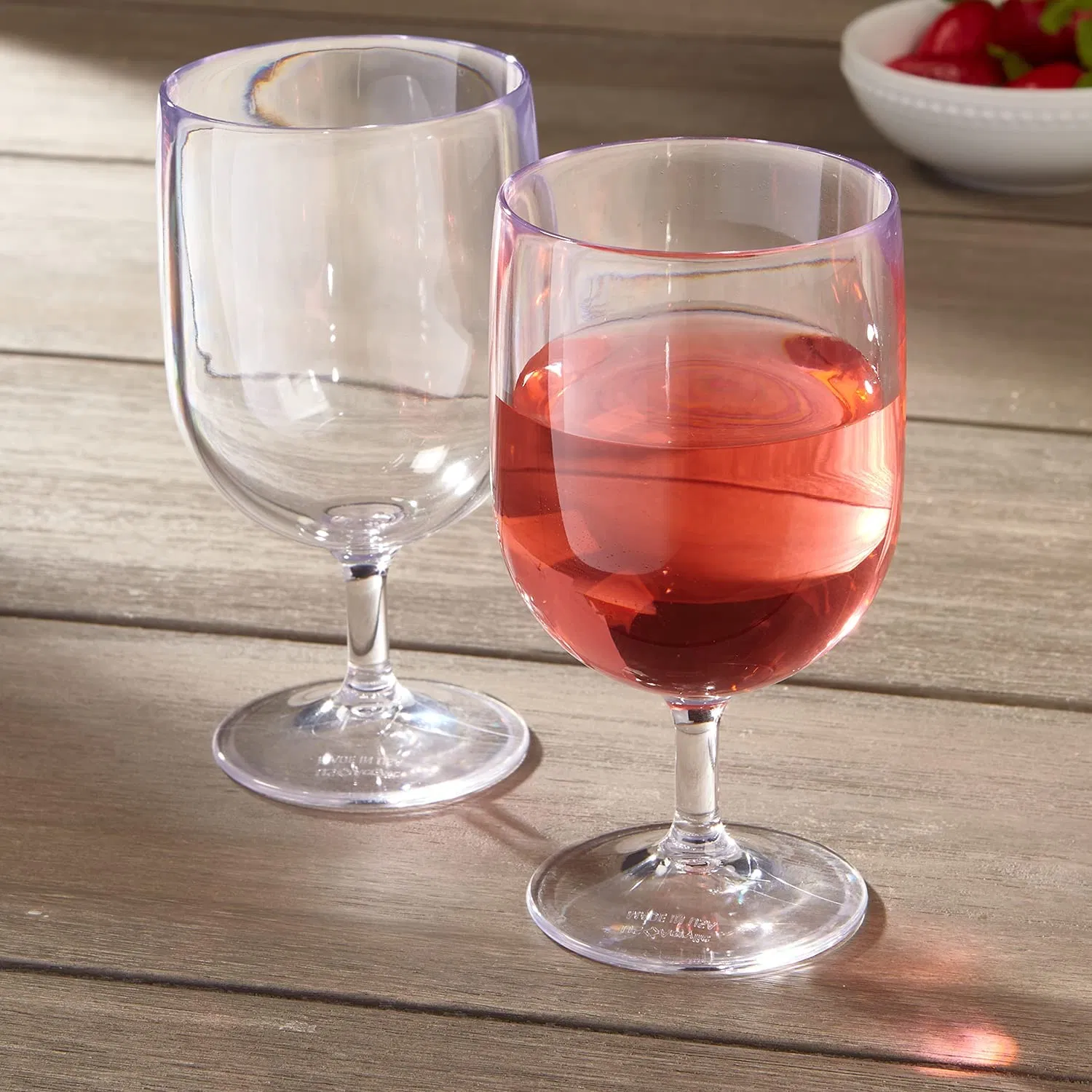 8 Ounce Amazon Wholesale Unbreakable Plastic Short Stemmed Wine Glass for Beringer Vineyards Bernardus Bertani