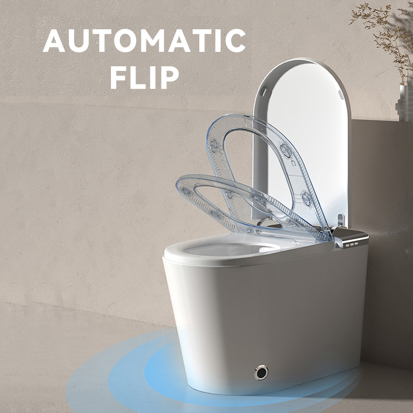 Floor Mounted Intelligent Water Closet U Shape Automatic Ceramic Smart Toilet