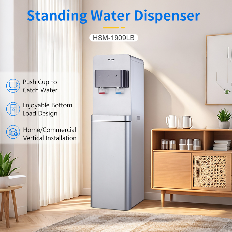 Hot and Cold Compressor Cooling Standing Water Dispenser with Bottom Loading