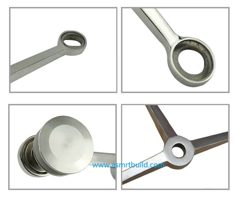 100mm Stainless Steel Glass Spider with 3 Arms/Point-Fixed Curtain Wall Hardware Withhigh Quality and Best Price