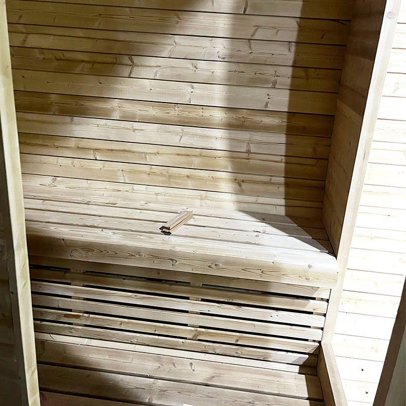 Уличная кубическая сауна на 2-3 человек с раздевалкой