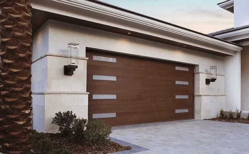Cbmmart Modern Style Wood Grain Garage Gate Door