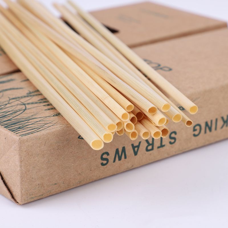 2021 Hot Eco Disposable Drinking Straw Wheat Bamboo Straw for Juice