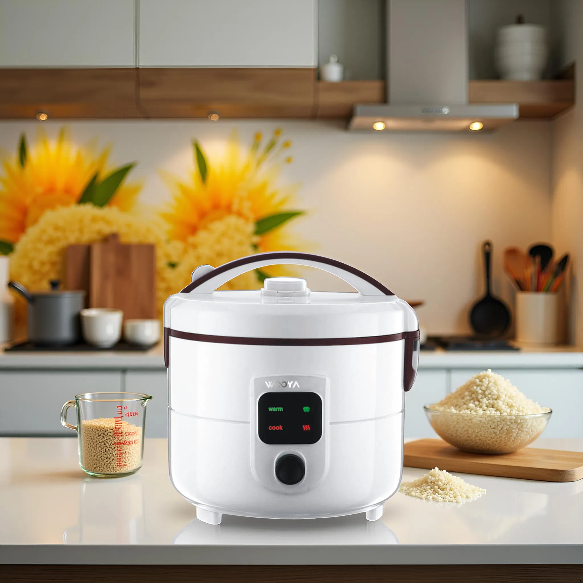 1.2L Electric Rice Cooker with LED Display for Easy Cooking