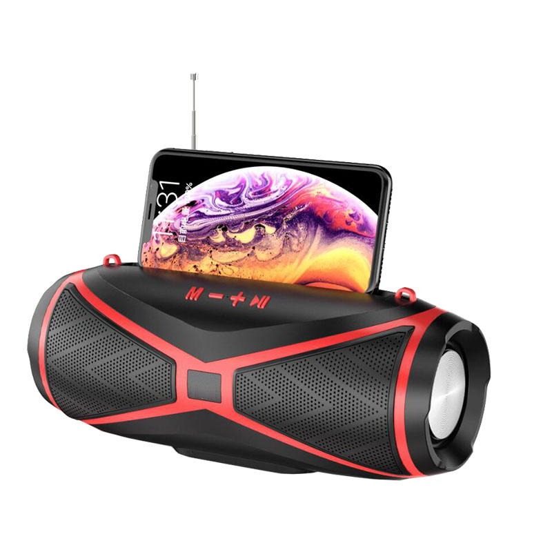 Outdoor Wireless Bluetooth Portable Mini Speaker Mobile Phone Stand FM Radio