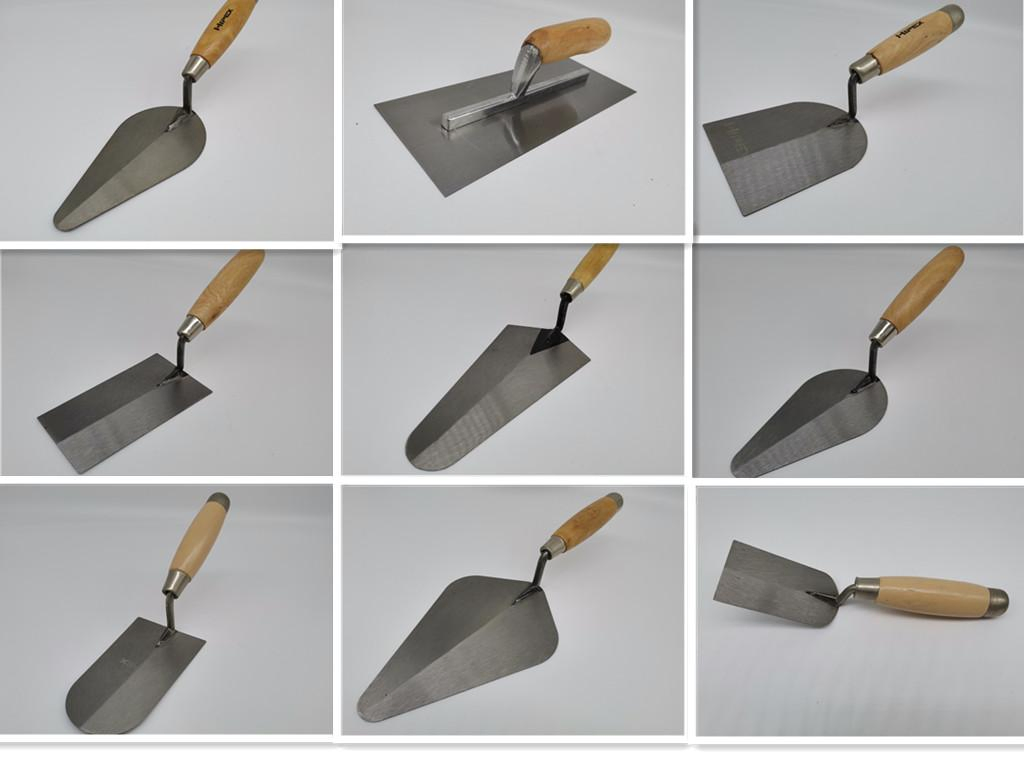 Carbon &Stainless Steel Plastering Trowel with Short Shank Bricklaying Trowel