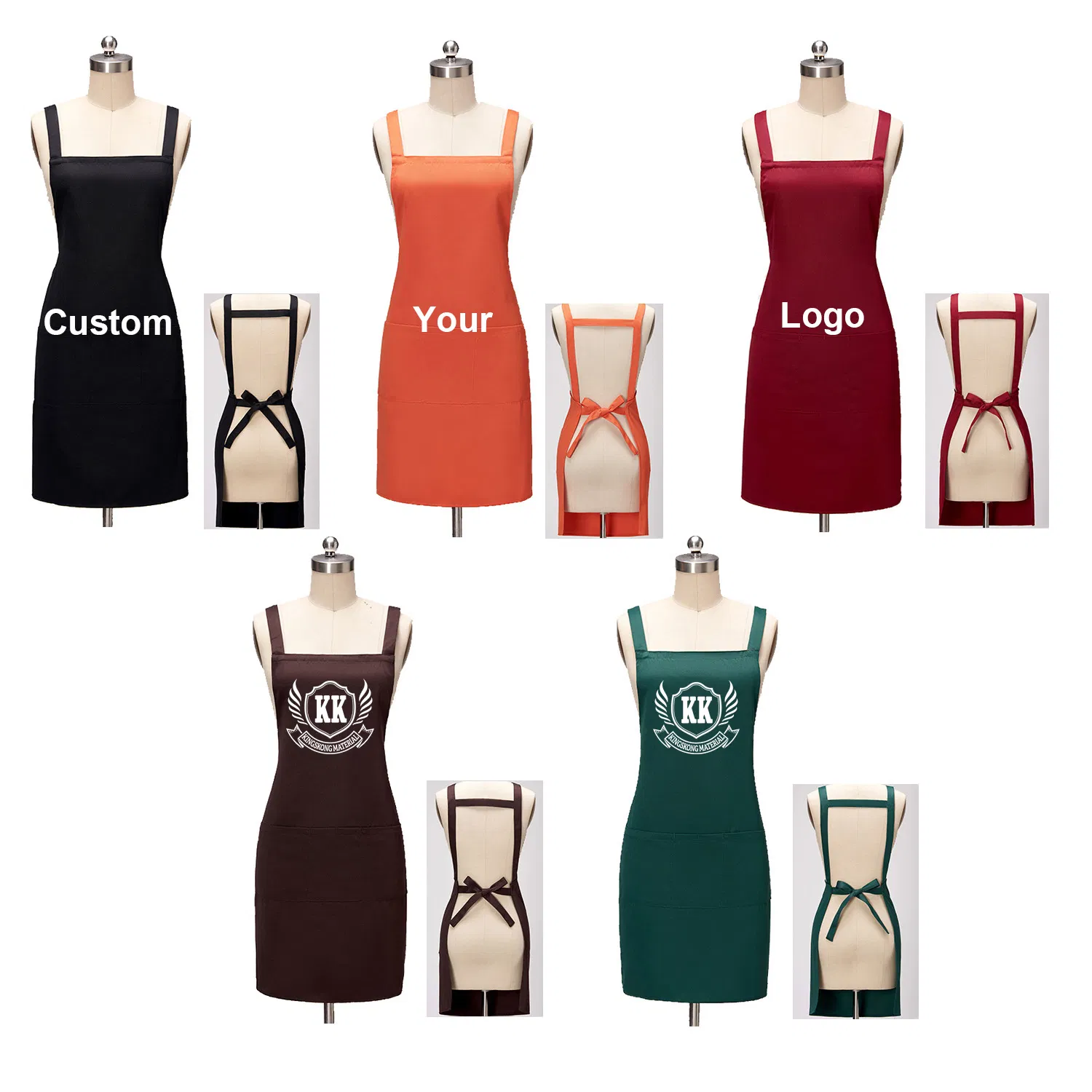 Customize Polyester Cotton Comfortable Wear Lightweight Fabric Kitchen Server Waist Soft Apron for Glengannon Glenglassaugh