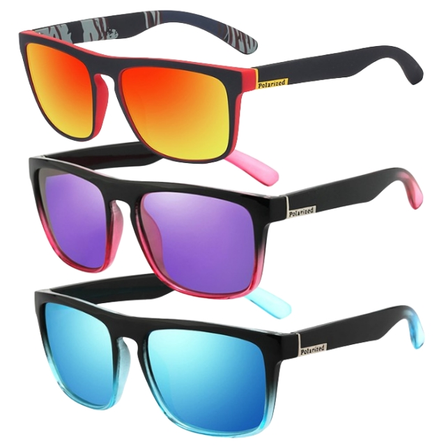 Dropshipping Fishing Polarized Outdoor Sports Sunglasses Men Women Metal Hinge UV400 Glasses Fashion Square Cool Gafas De Sol