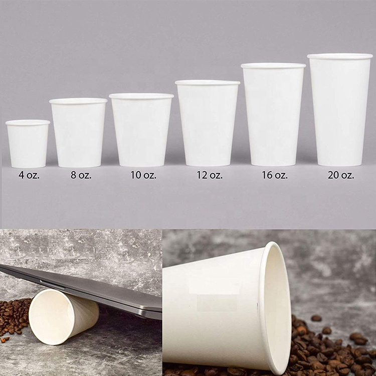 Paper Cup Coffee Edible Takeaway Cheap Hot Cup Disposable Single Wall Cups