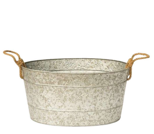 Кашпо металлическое оцинкованное декоративное классический стиль