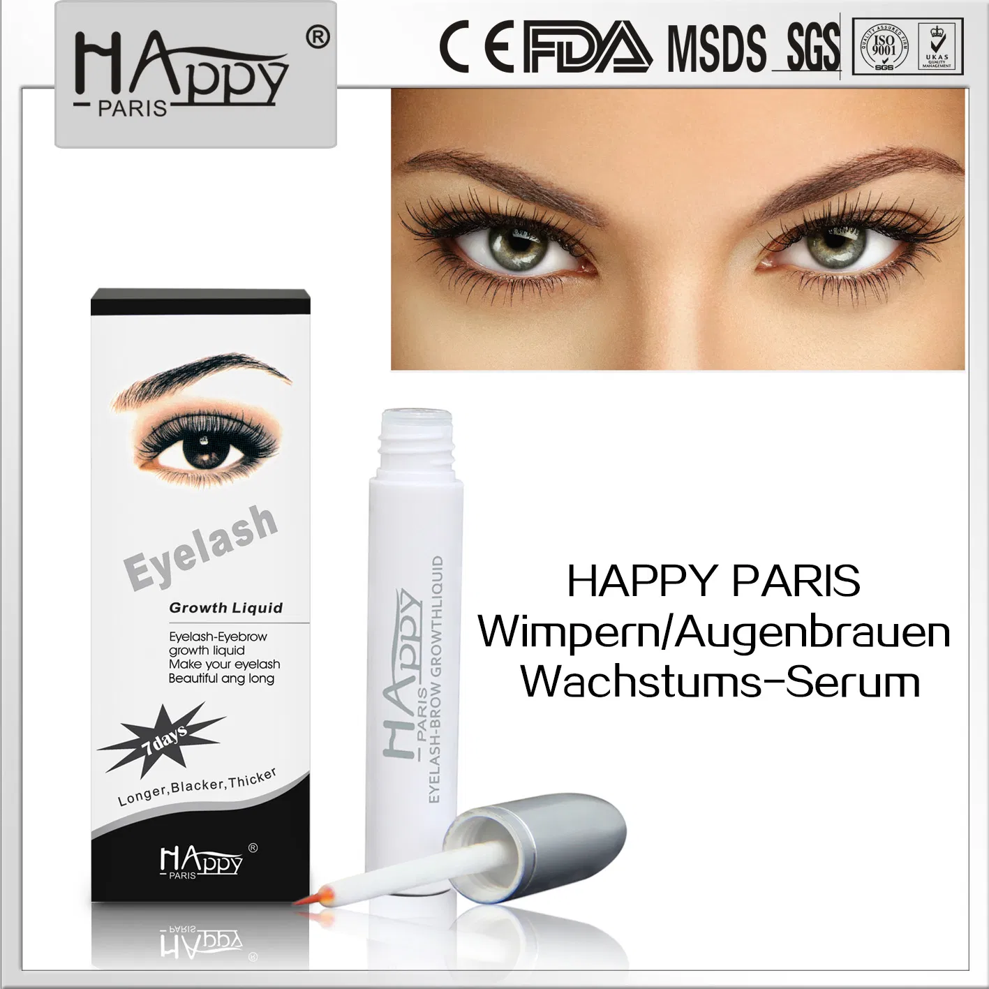 FDA Ce Eyelash Growth Serum Happy Paris Eyelash Growth Serum Eyelash Treatment Product