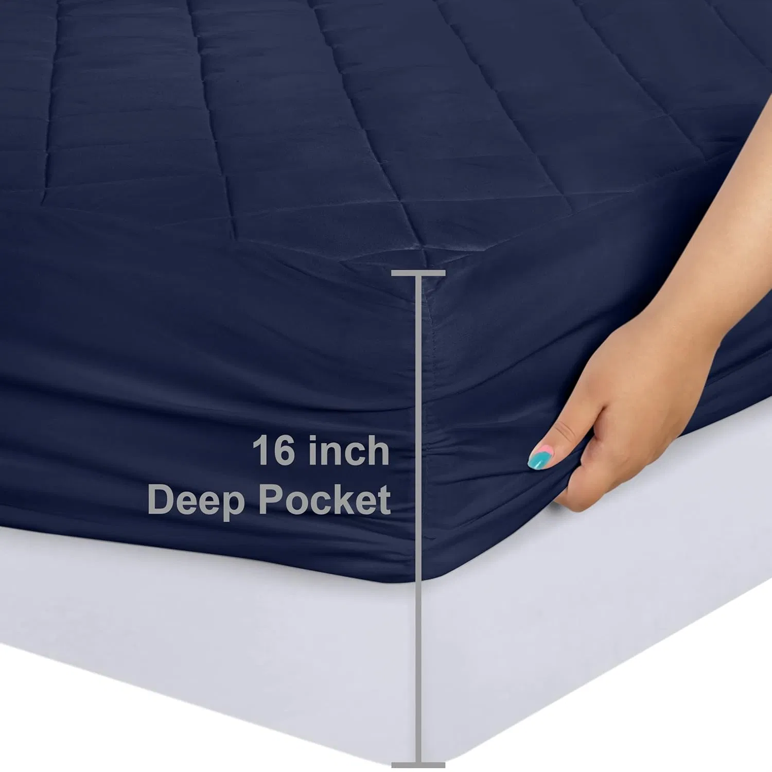 Waterproof Mattress Protector Quilted, Breathable Ultra-Soft Filling Mattress Pad