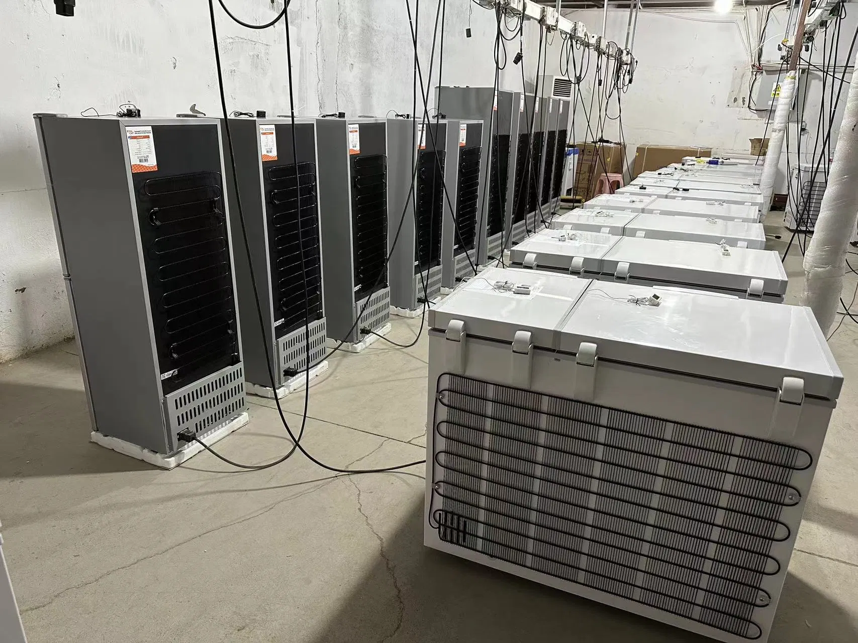 Super Market Double Glass Door up Right Show Case Display Cooler