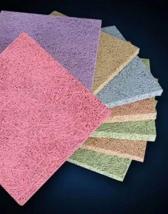 Professional Decorative Art Wood Wool Acoustic Wall Panel